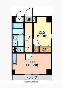 香川県高松市上天神町(賃貸マンション1LDK・5階・43.10㎡)の写真 その2