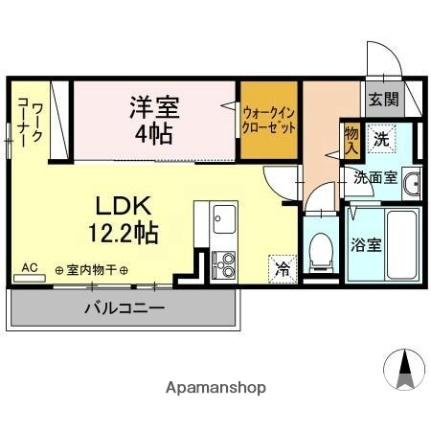 香川県高松市屋島西町(賃貸アパート1LDK・3階・41.86㎡)の写真 その2