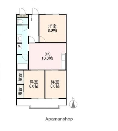 アムール・キタ 306｜香川県高松市木太町(賃貸マンション3LDK・3階・68.49㎡)の写真 その2