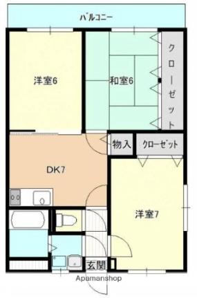 ユーミーグランディール 205｜香川県高松市太田上町(賃貸マンション3DK・2階・60.97㎡)の写真 その2