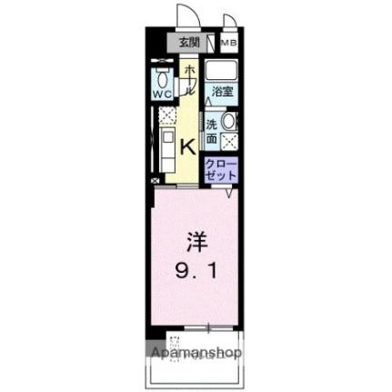 モア　ドリーム 204｜香川県高松市木太町(賃貸マンション1K・2階・30.96㎡)の写真 その2