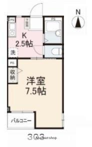 アルカディア 303｜香川県高松市屋島西町(賃貸マンション1K・3階・24.14㎡)の写真 その2