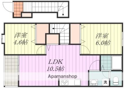 愛媛県松山市久米窪田町(賃貸アパート2LDK・2階・51.67㎡)の写真 その2