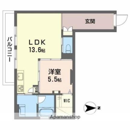 愛媛県松山市西石井６丁目(賃貸アパート1LDK・2階・50.72㎡)の写真 その2