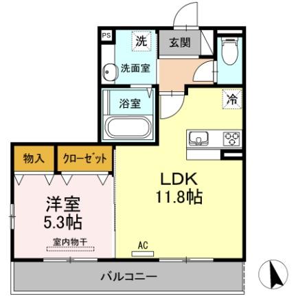 パルハイブリッジIII ｜愛媛県松山市中村３丁目(賃貸アパート1LDK・3階・43.71㎡)の写真 その2