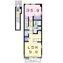 ビサイド．ｓｔ 201 ｜ 福岡県久留米市田主丸町田主丸（賃貸アパート1LDK・2階・41.98㎡） その2