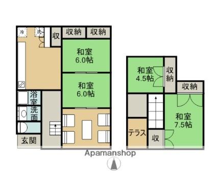 テイラーハウス 1｜熊本県玉名市中(賃貸一戸建5DK・2階・92.90㎡)の写真 その2